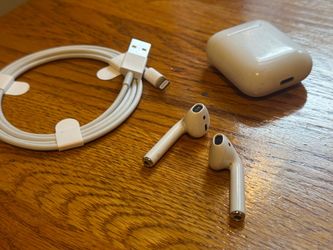 Apple AirPods (2nd Gen) + Original Box & Cable — $35