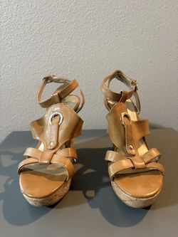 Guess Tan Wedge Sandals