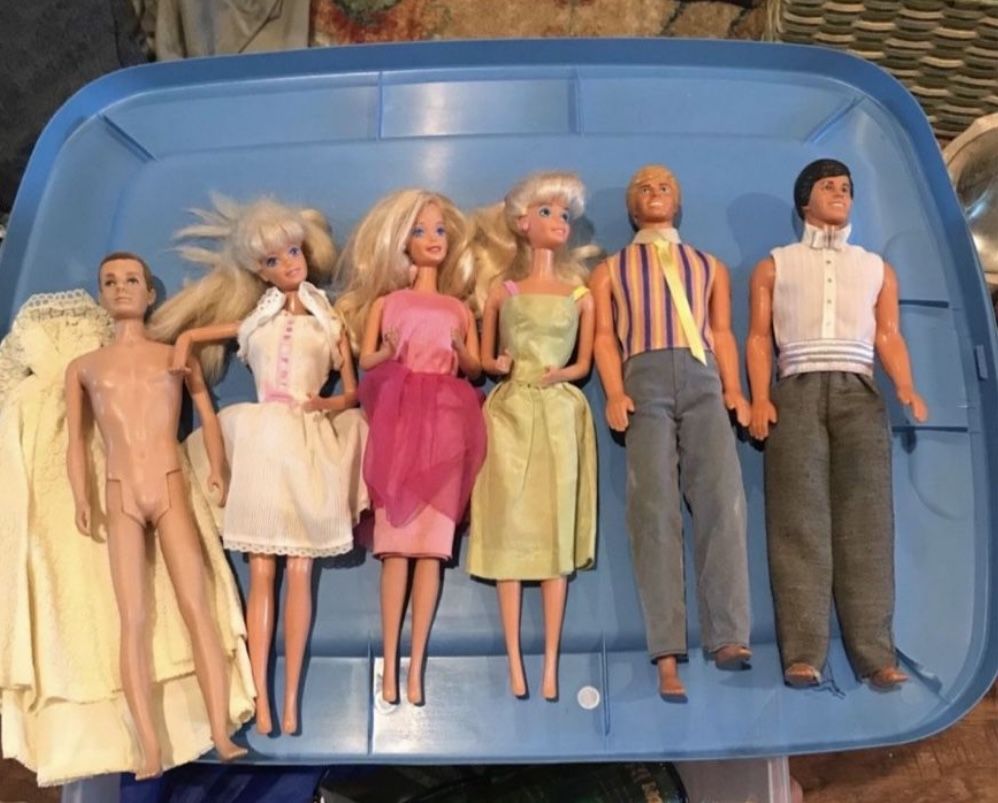 Vintage Mattel Barbie And Ken Dolls Bundle 