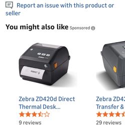 ZEBRA ZD420 Thermal Labelwriter/ Bar Code Generator