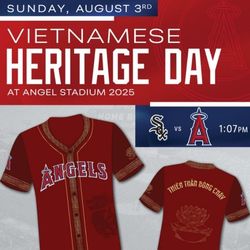 Angels Baseball Vietnamese Heritage Night Jersey (X-Large)