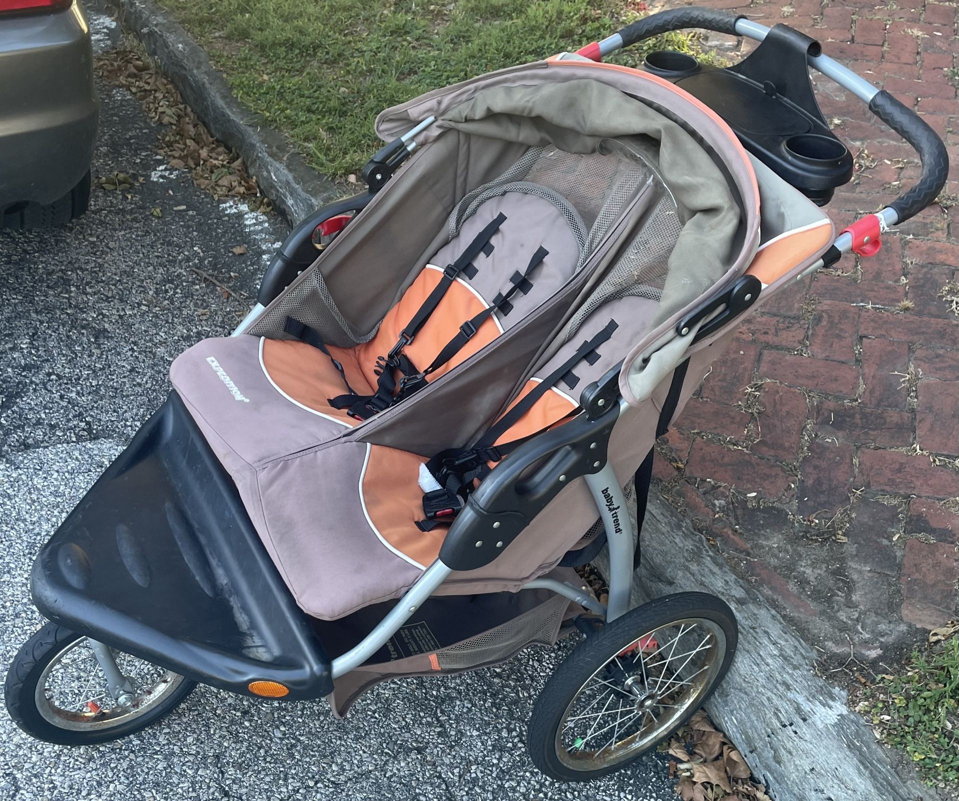 Baby Trend Expedition Double Jogger Stroller, Carbon