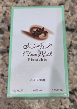 Al Rehab Choco Musk Pistachio Eau de Parfum Spray, 3.33 Fl Oz (100 ml) DUBAI