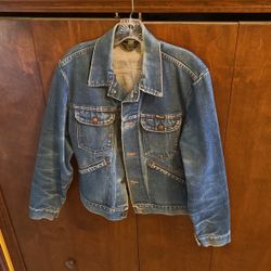 1970'S VINTAGE WRANGLER NO-FAULT TRUCKER'S DENIM JACKET