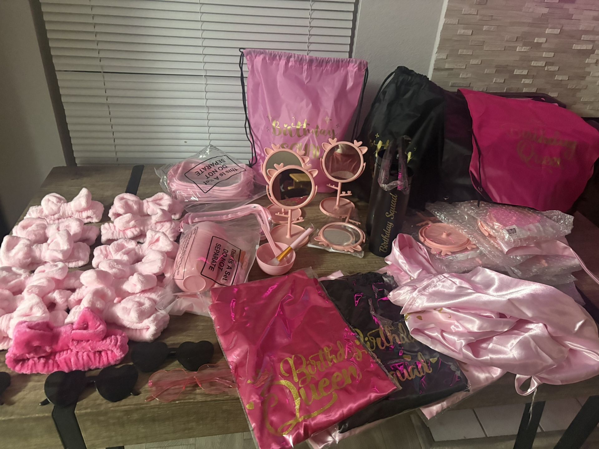 Birthday/slumber Party Supplies 