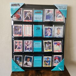 Baseball Collector’s Sports Card Wall Frames Display Holds 20 Cards 16 X 20 NEW