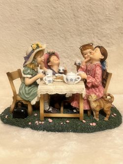 Demadco Tea For Two Prayers And Promises 2002 Figurine Bill Stross Vintage Rare