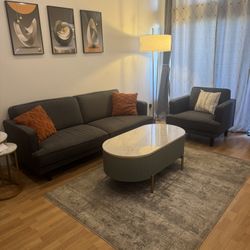 Sofa Living Room Set Gray 