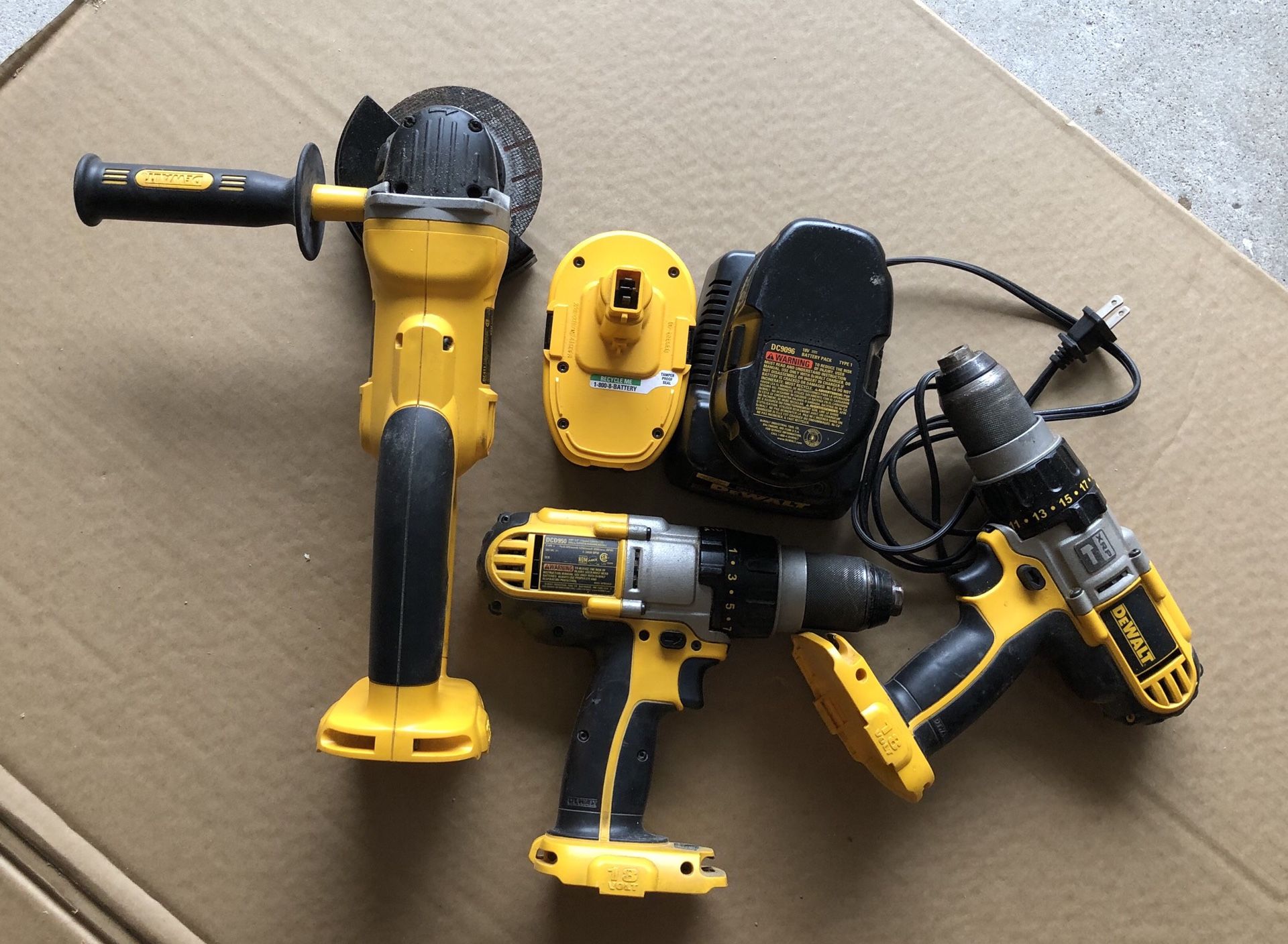 Dewalt hammer drills and grinder