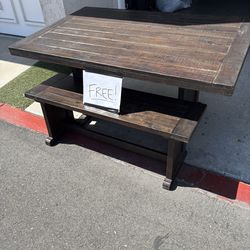 Table and Bench Chair