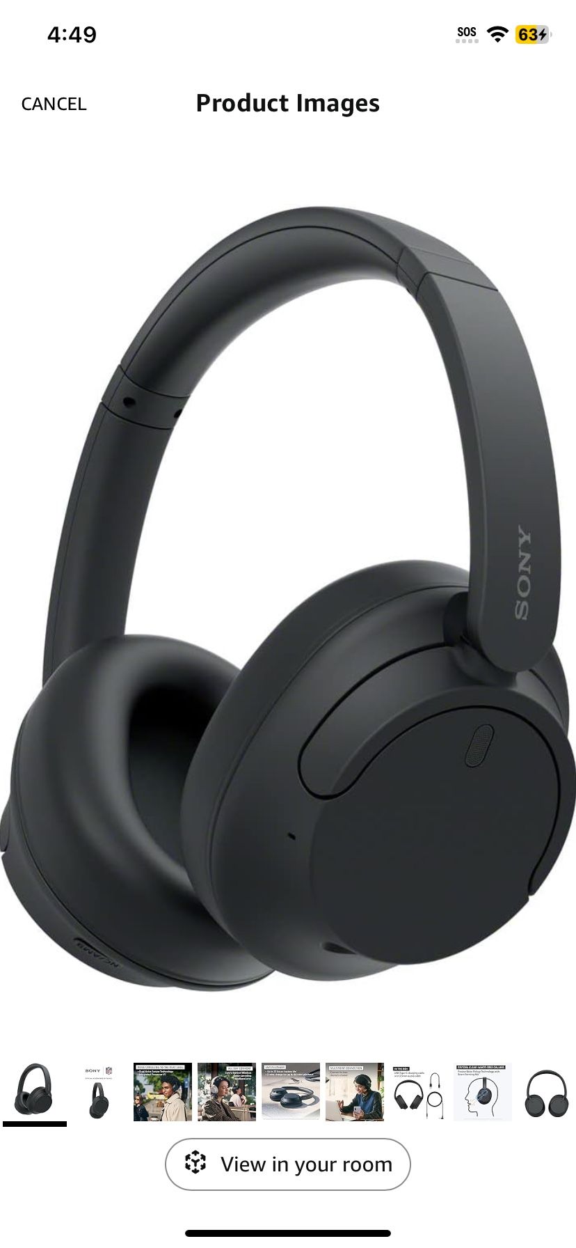Sony WH-CH720N Noise Canceling Wireless Headphones Bluetooth Over The Ear Headset with Microphone and Alexa Built-in, Black New@A11-107