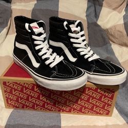 Vans Off The Wall Sk8-Hi Skate Shoe High tops Men’s 9.0 Womens 10.5 Black 