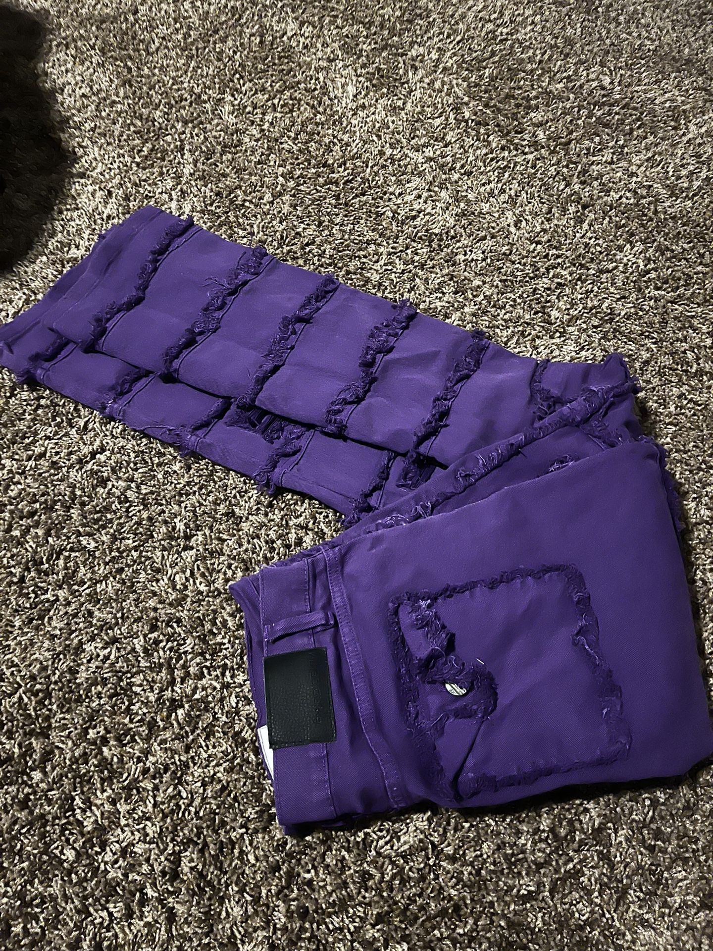 Purple Stacked Jeans