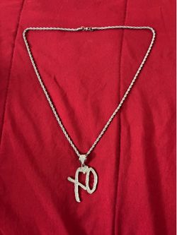 weeknd silver plated chain