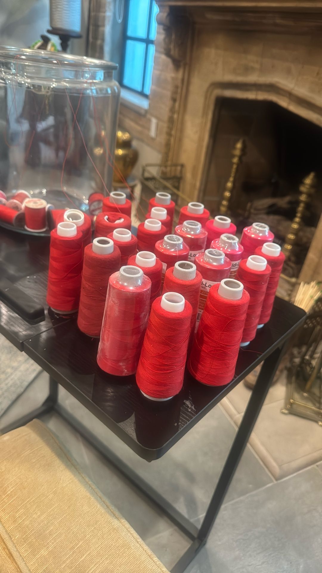 Serger Sewing Machine Thread -red And Pink