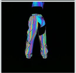 Rave Rainbow Reflective Pants