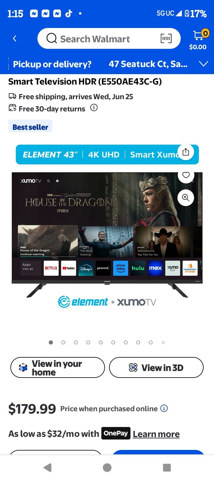 43in 4k Tv