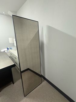 Large Full-Length Floor Mirror Black Frame