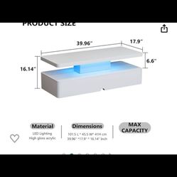 New,coffee Table With Led Lights(scratch 