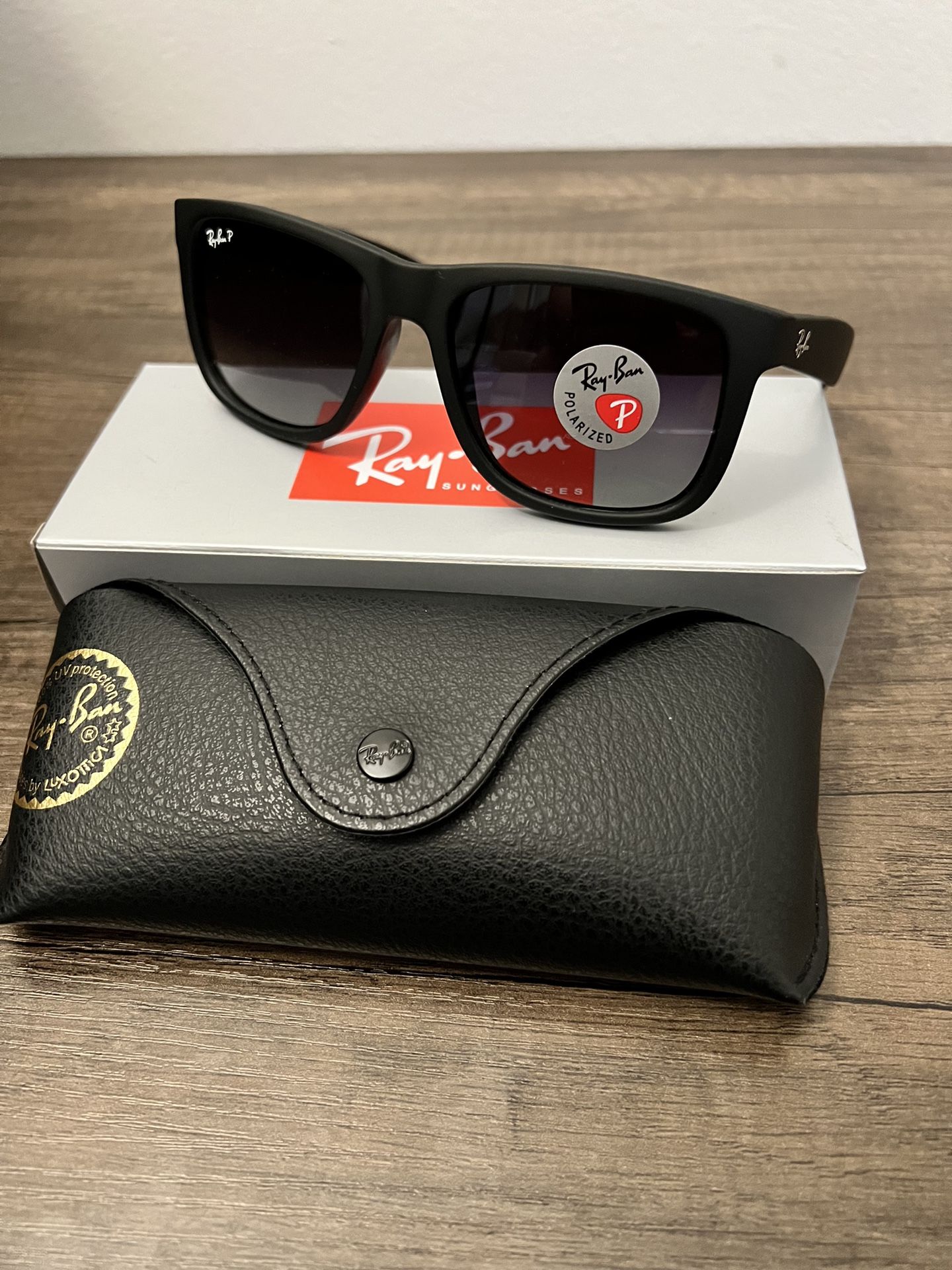 NEW POLARIZED Ray Ban Sunglasses Original Justin RB4165