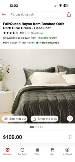 Full/Queen Rayon from Bamboo Quilt Dark Olive Green - Casaluna