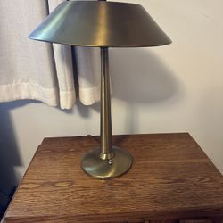 Mid Century National Lighting Company Brushed Brass UFO Table Lamp