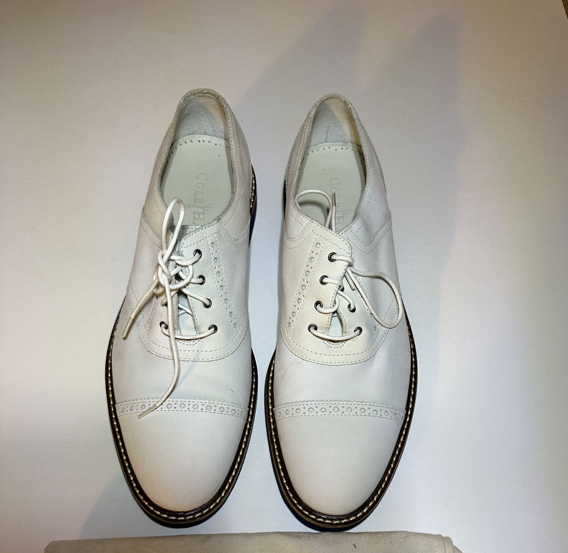 NEW Cole Haan White Men’s Oxfords (Read Description)