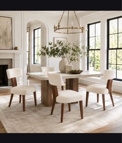 Set of 4 Modern T Back dining chairs
