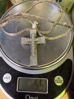 Silver Cruz and chain 55 grams