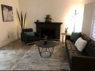 Leatherette Couch and Chair