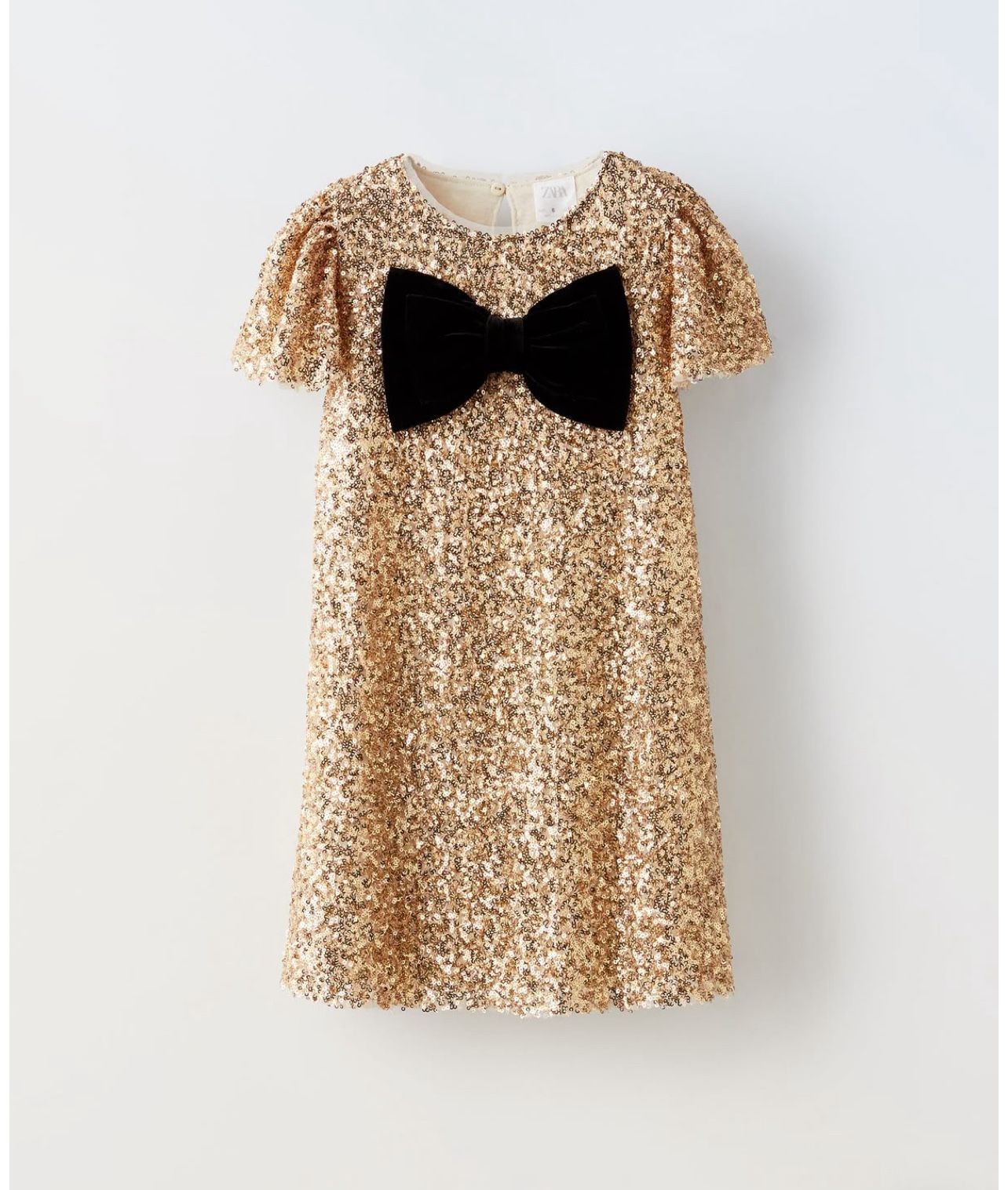 Girls Zara Gold Dress 