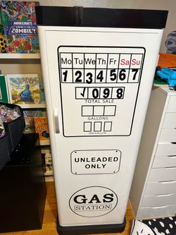 Gas Station pump metal kids closet