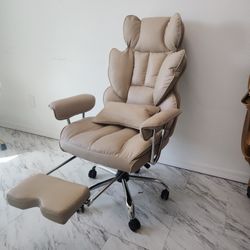 Efomao Big and Tall Office Chair 400lbs – PU Leather Executive Office Chair with Lumbar Support & Leg Rest, Heavy-Duty Computer Chair for Home Office,