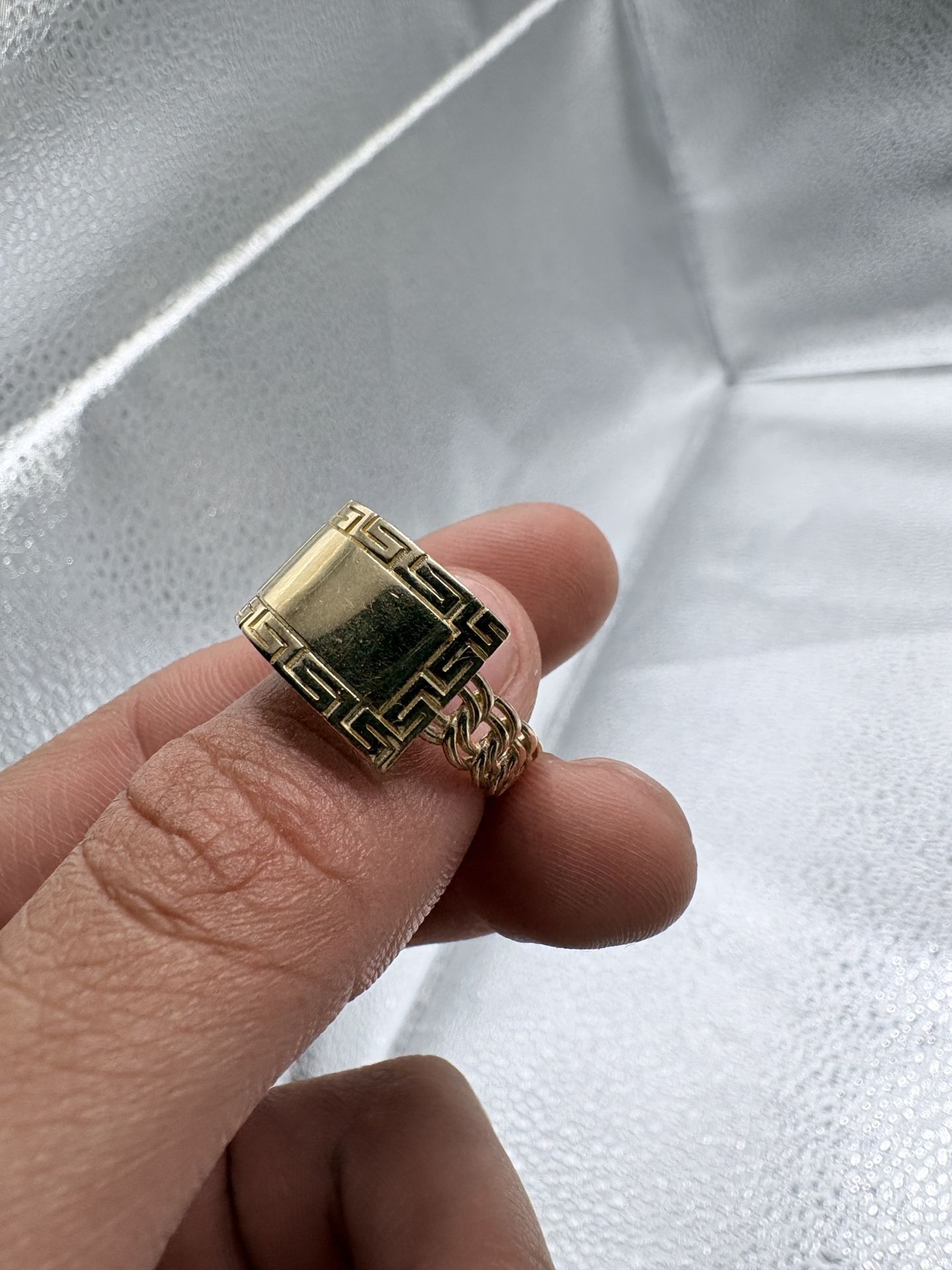 10k Gold Chino Name Plate Ring