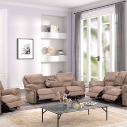 New 3pc Camel brown set