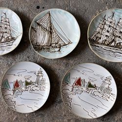 Nature’s Home Boats and Lighthouses Dish Set