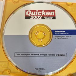 Quicken 2002  + Corel Office 7 4 CD ROMs Windows