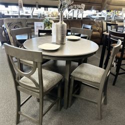 High Top Round Table 5 Pc Also Available In White 