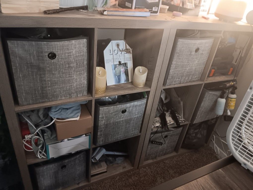 2 Seperate Six Cube Storage Units
