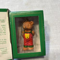  Vintage Christmas Teddy Bear Ornament