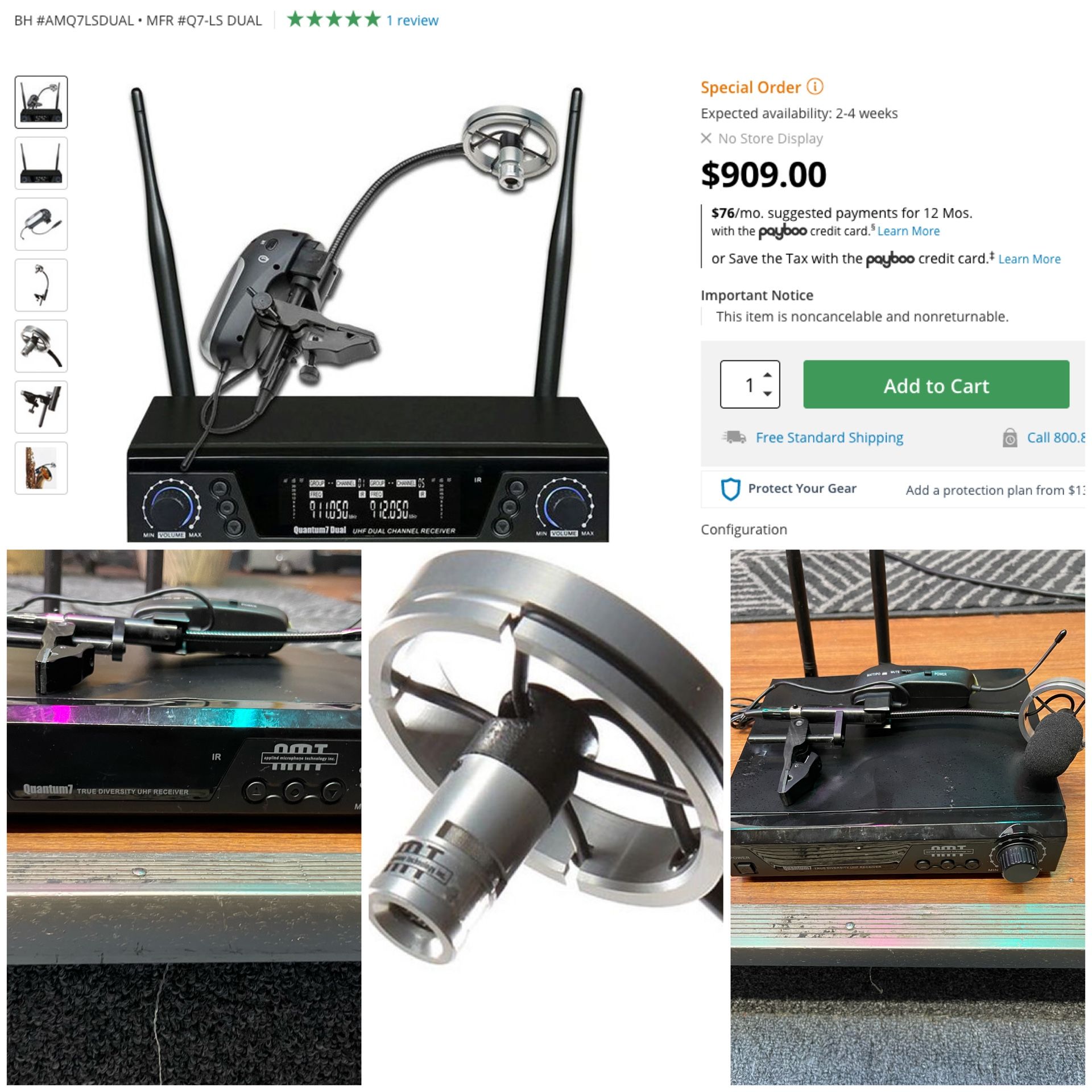 AMT Q7-LS Dual Wireless System for Saxophon