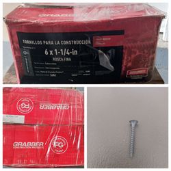GRABBER  6  1- 1/4 Phillips Fine Thread Drywall Screws  3 boxes ,8000 each one ,$ 50 each