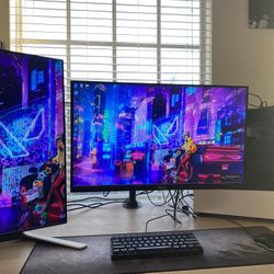 Gaming PC Dual monitors AMD Radeon RX 6700 XT