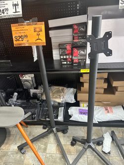 HUGE TV SHIPMENT IN!!! FULLY ASSEMBLED Mobile TV Stand for 19-32 Inch LCD LED Flat/Curved Panel Screen TVs, Tilt TV Cart Holds up to 44Lbs Portable St