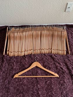 59x Premium Wooden Clothes Hangers