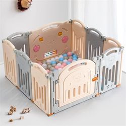 Foldable Baby Play Pen With Gate