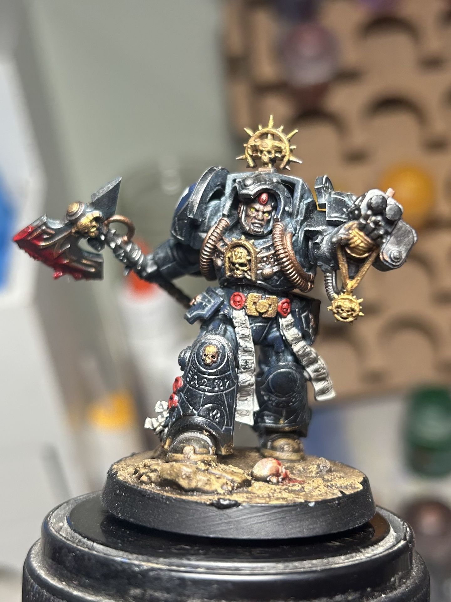 Warhammer Librarian in Terminator Armor painted 