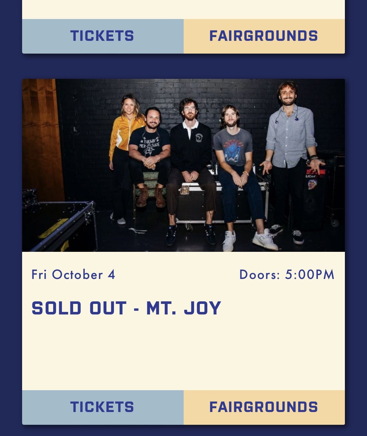 2 Mt. joy Tickets At The Salt Shed
