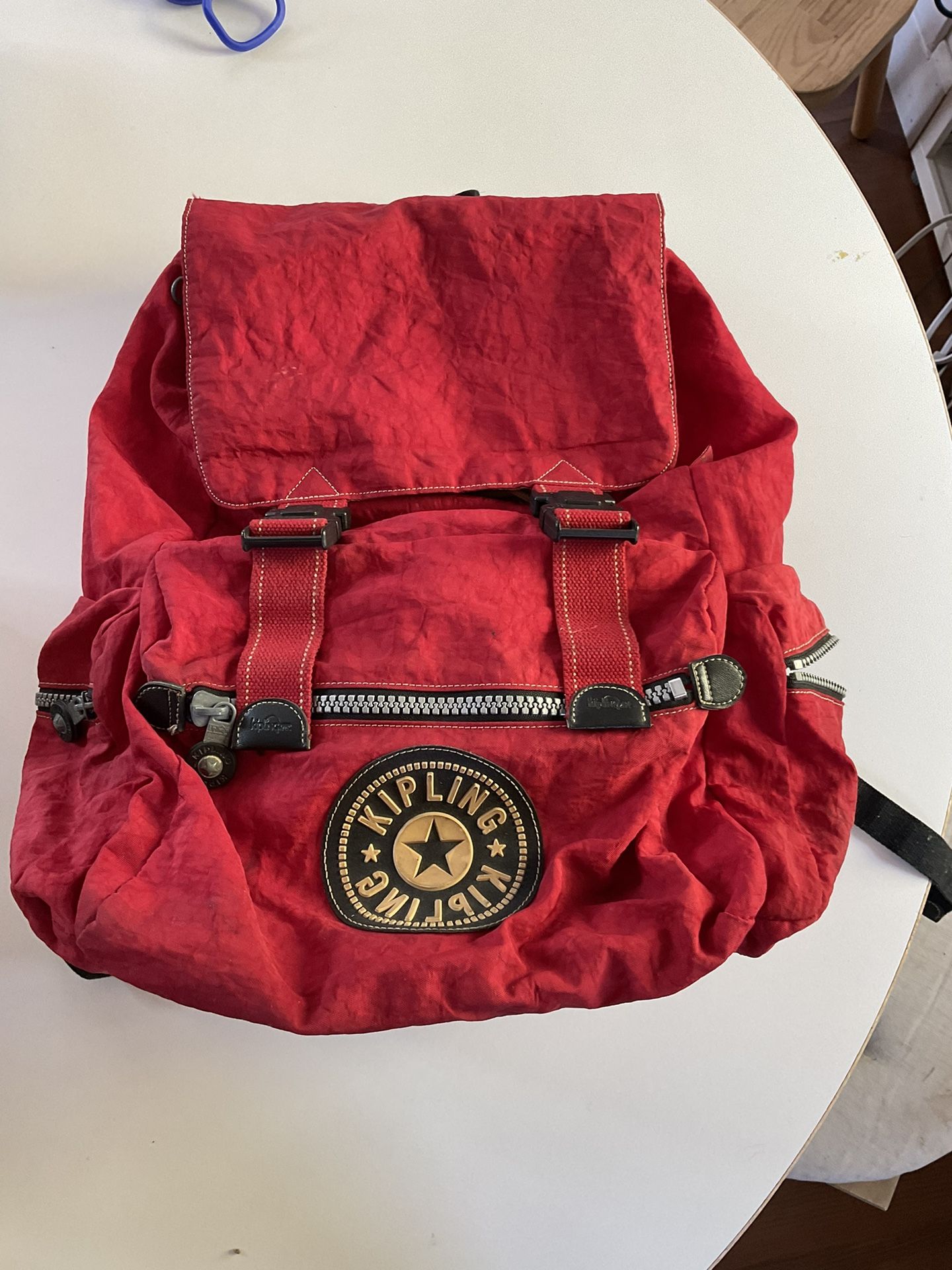 Vintage Kipling Backpack, Great Condition / Red!