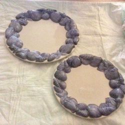 La Dolce Vita, Set Of 2 Plates By JA Designs “Embossed Seashell Collection”